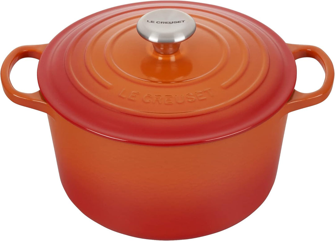 Le Creuset Bräter Signature rund hoch 24 cm Ofenrot orange Backofen, orange Backofen