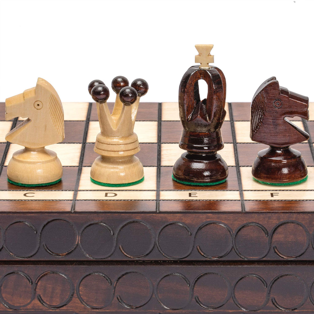 Husaria European International Chess Holzspielset King's Classic - 45 Zentimeter Grosses Schachspiel