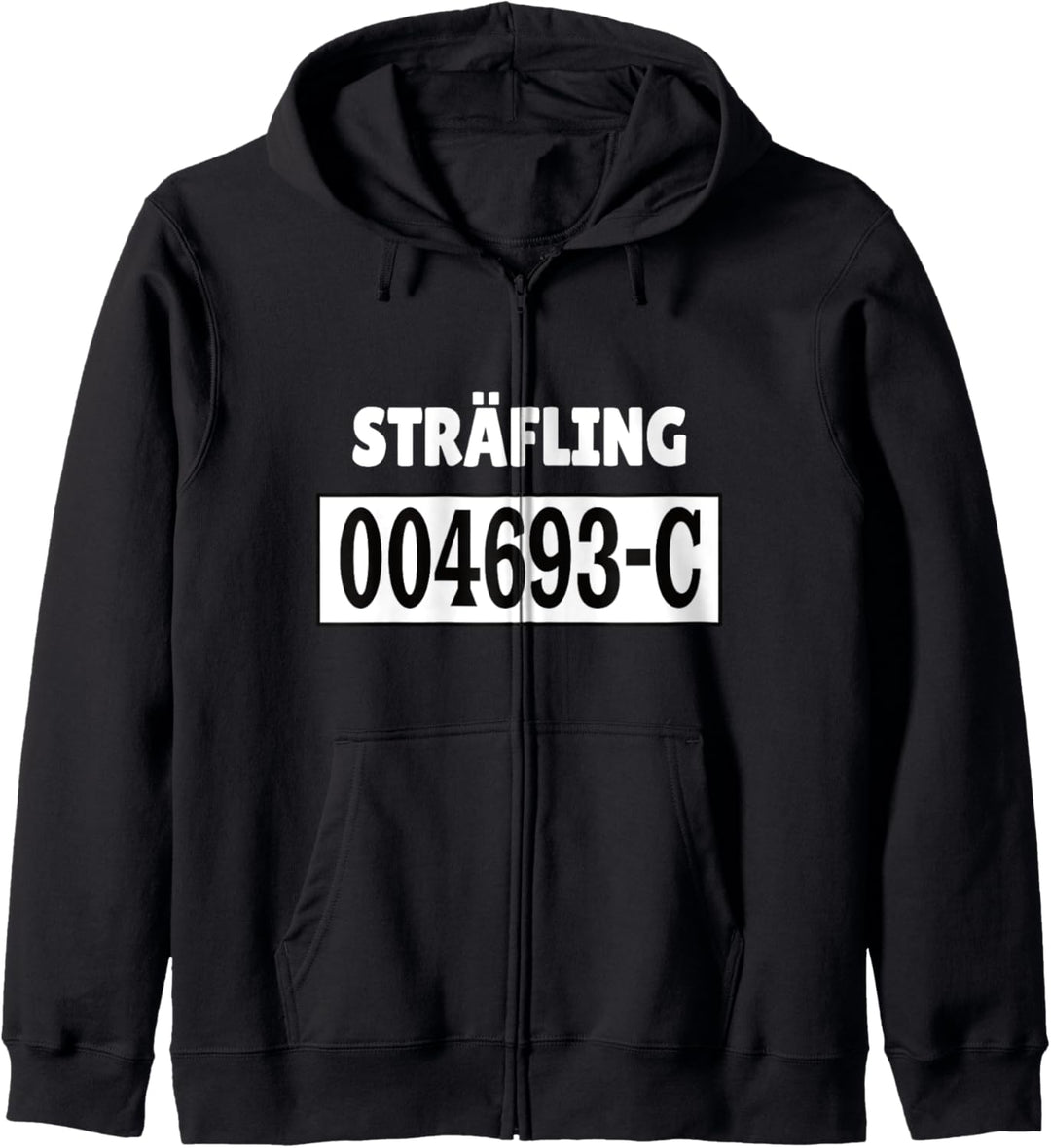 Karneval Sträfling Häftling Knast Kostüm Verkleidung Outfit Kapuzenjacke