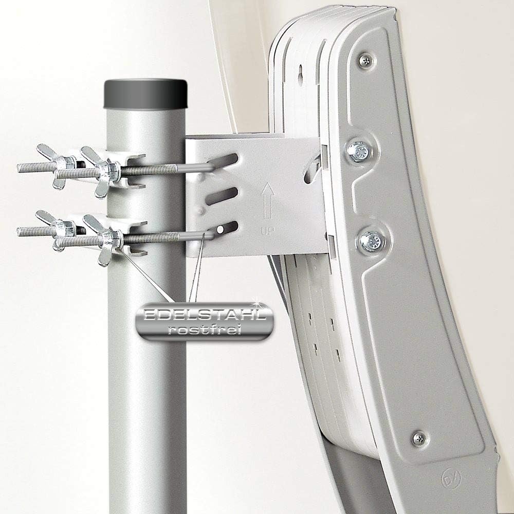 Fuba DAA 850 W Aluminium-Satelliten-Parabolantenne (39,53 dB) weiss weiss 85 cm, weiss 85 cm