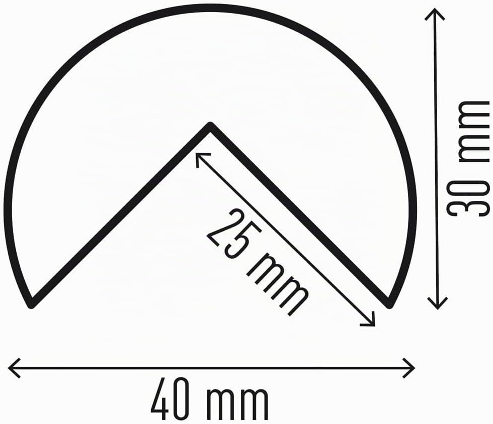 Durable Eckschutzprofil C25R, selbstklebend, 1 m, Packung à 5 Stück, gelb/schwarz, 1100130 je Klebef