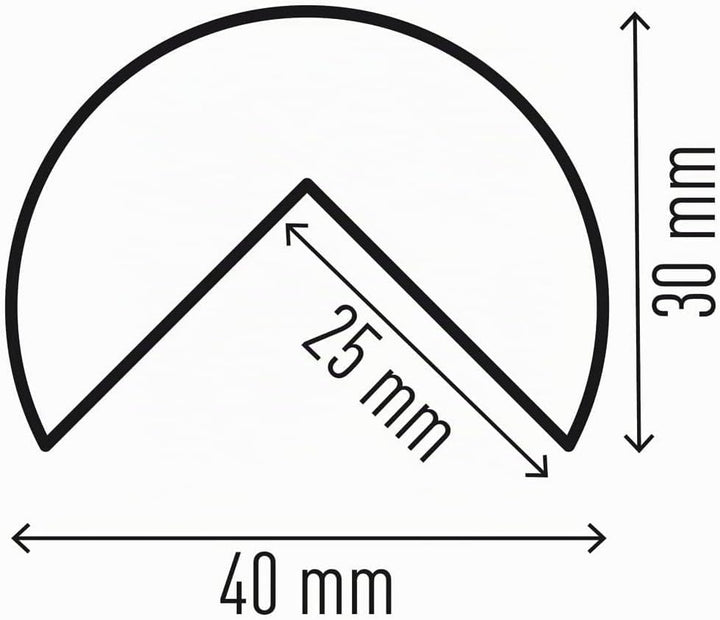 Durable Eckschutzprofil C25R, selbstklebend, 1 m, Packung à 5 Stück, gelb/schwarz, 1100130 je Klebef
