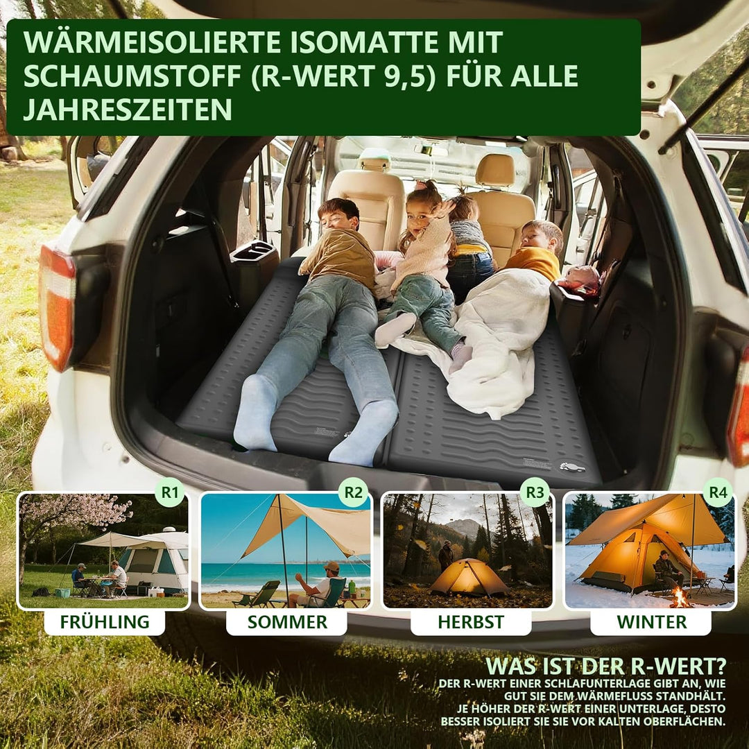 HiiPeak Isomatte R-Wert 9,5 – Extra Thermal Camping Matratze mit Kissen, Isolierte Luftmatratze aus