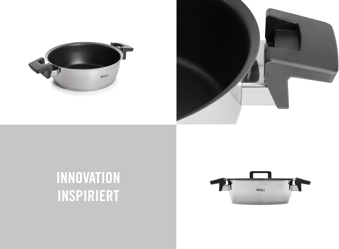 Woll Concept Bratentopf mit Deckel - Induktiv -, Ø 24 cm, 7 cm hoch, 3,6l - Geeignet für alle Herdar