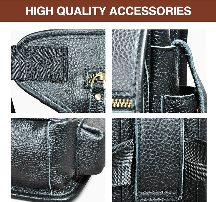 Herren Canvas + Leder Motorrad Reiten Tasche Beinbeutel Beintasche Aussenbeintasche Hüfttasche Drop