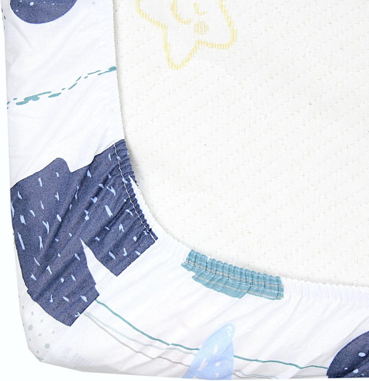 TupTam Baby Spannbettlaken Kinder Spannbetttuch für Babybett Kinderbett 2er Pack, Farbe: Autos Blau,