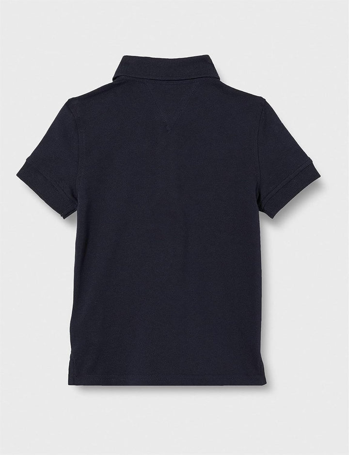 Tommy Hilfiger Jungen Poloshirt Kurzarm aus Bio-Baumwolle 122 Sky Captain, 122 Sky Captain