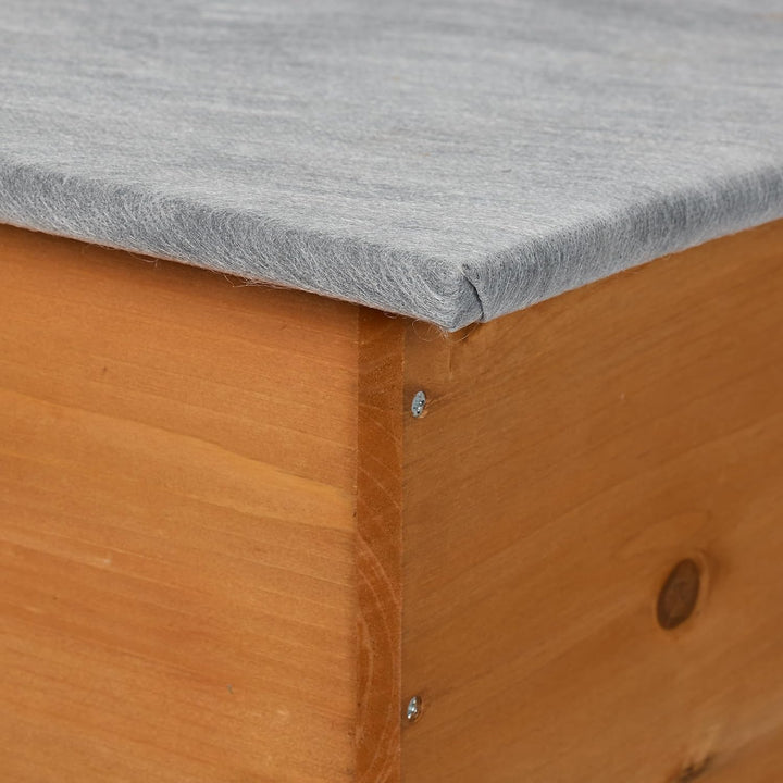 Relaxdays Igelhaus, Bausatz, Igelbau mit Boden, Rattenklappe &amp; Labyrintheingang, Holz, HxBxT: 21 x 4
