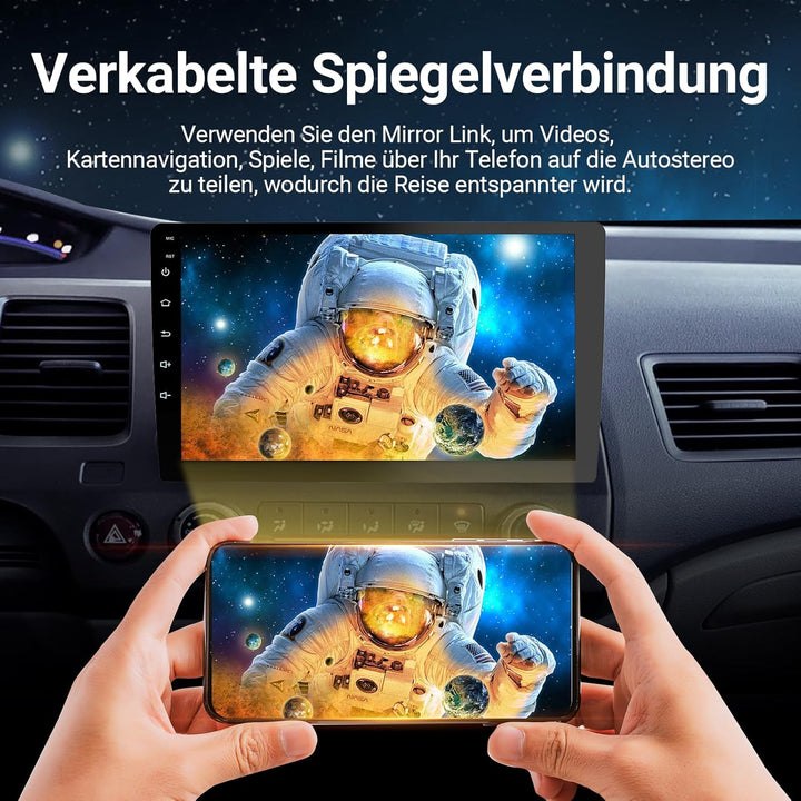 Autoradio 2 DIN Kompatibel mit Apple Carplay & Android Auto, 9 Zoll Touchscreen Autoradio mit Rückfa