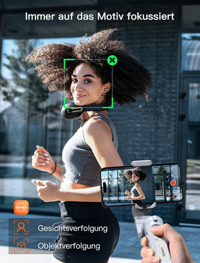 Smartphone hohem Gimbal Stabilisator iSteady XE, Faltbarer Handy, mit Gesichts/Objektverfolgung, iPh