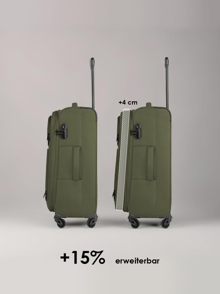 Smartbox Weichgepäck Check-in Koffer für Damen & Herren | Mittelgrosser Trolley 41 x 27 x 67 cm | 4