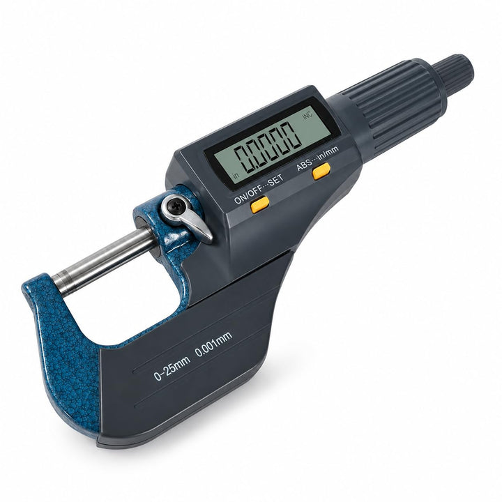 KATSU Digital-Mikrometer 0–25 mm (1 Zoll), elektronisches Aussenmikrometer mit grossem LCD-Display u