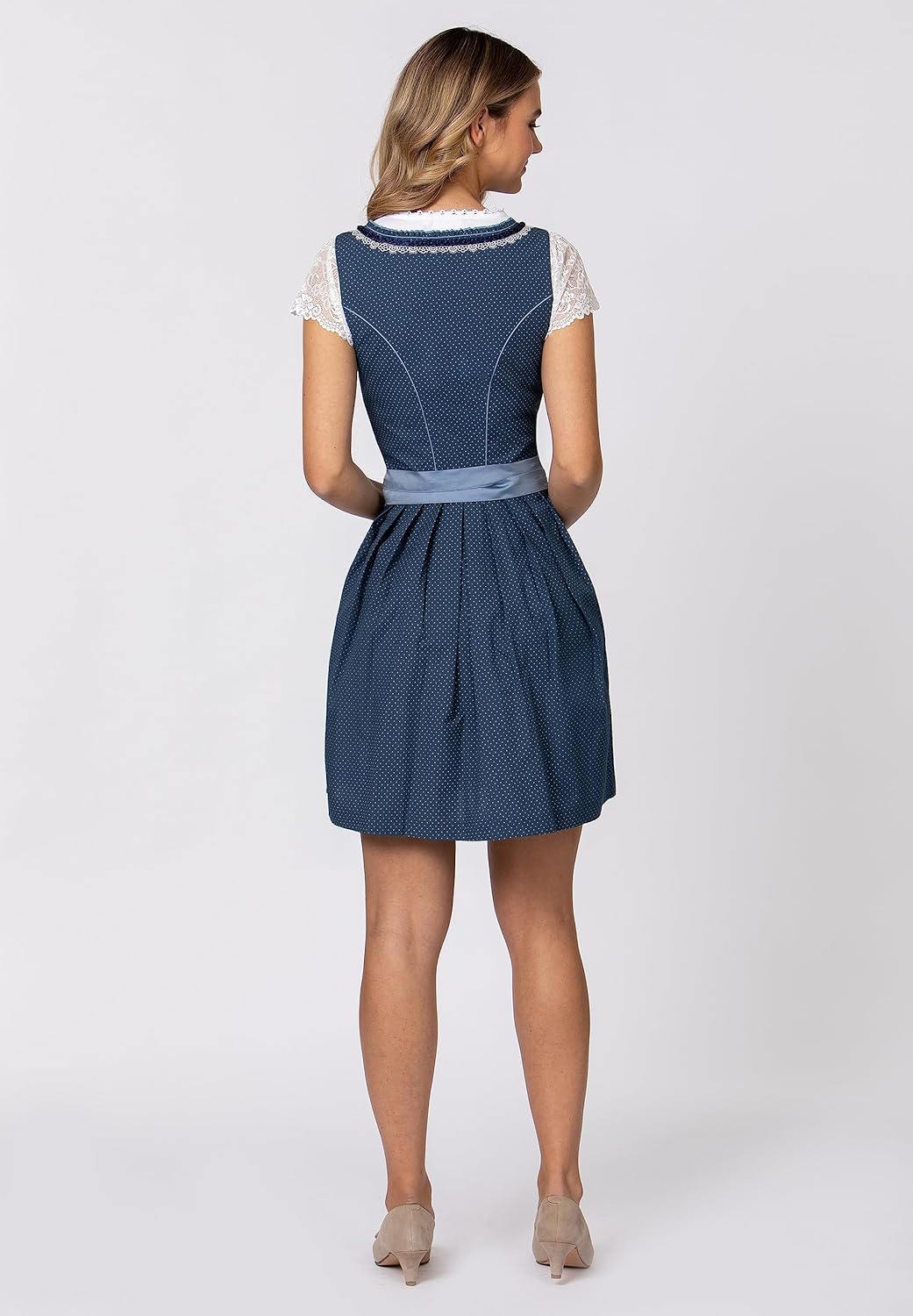 Stockerpoint Damen Dirndl Harper Kleid für besondere Anlässe 38 Blau, 38 Blau