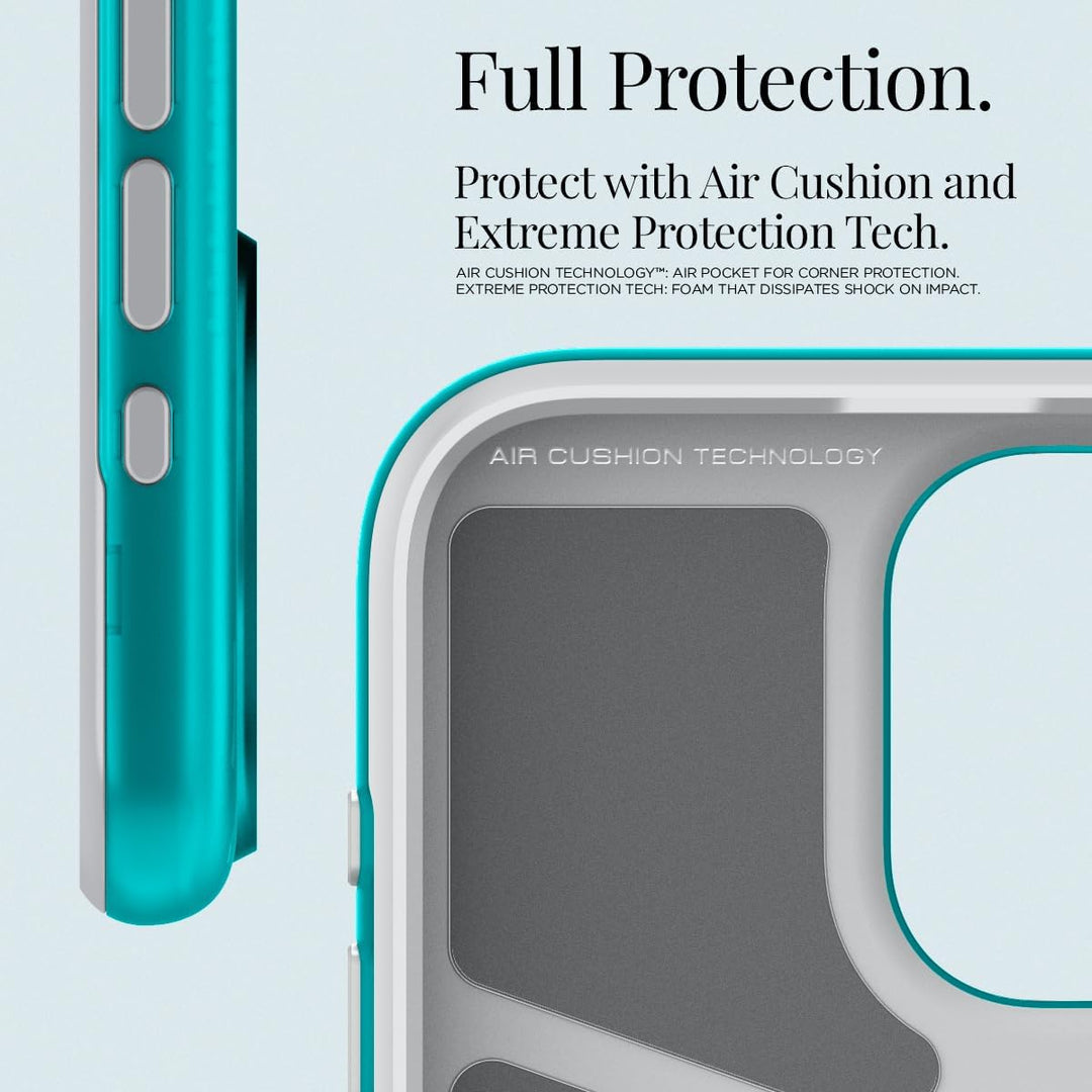 Spigen Classic C1 MagFit Hülle Kompatibel mit iPhone 15 Pro Kompatibel mit MagSafe -Bondi Blue, Bond