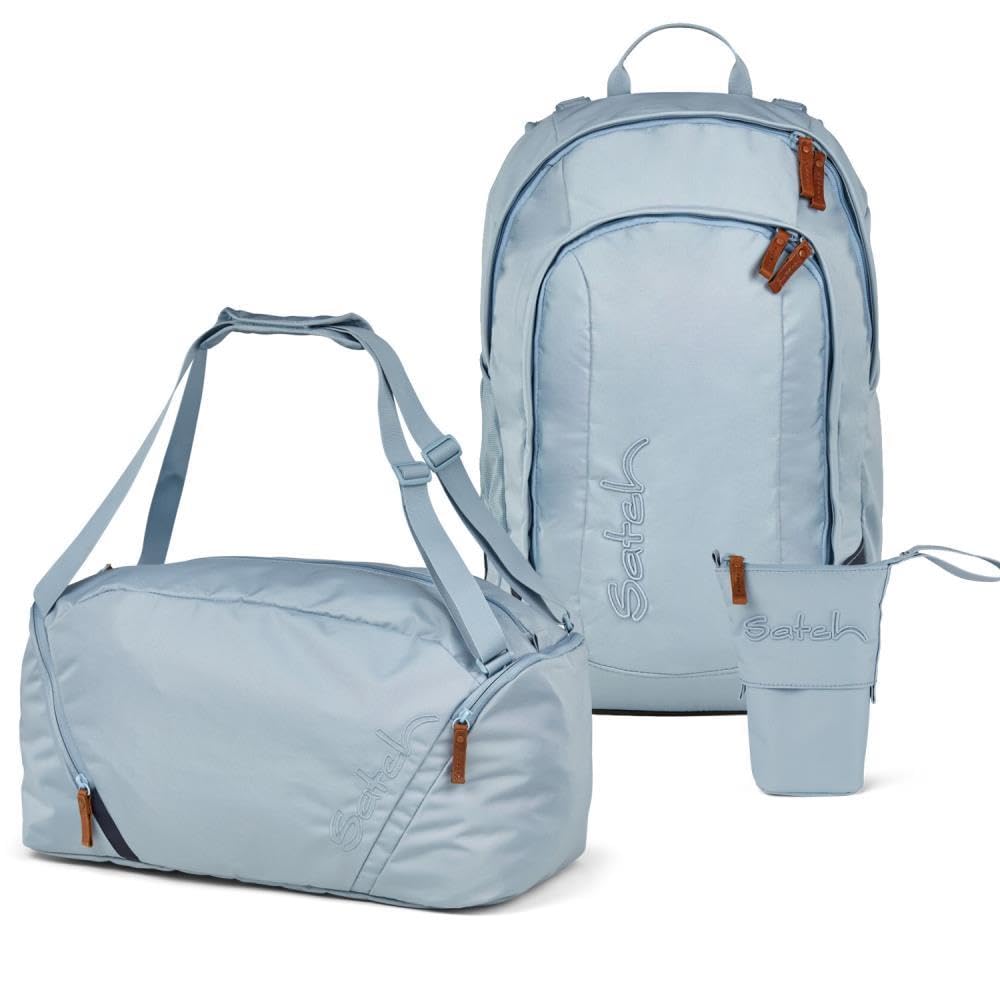 Satch Air Pencil Slider Edition Schulrucksack Set 3tlg. inkl. Sporttasche Nordic Ice Blue, Nordic Ic
