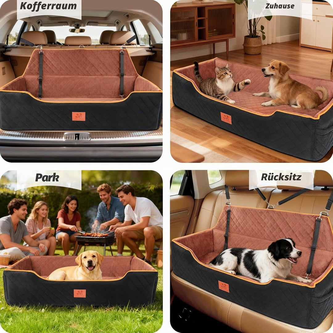 Grosse Hundesitzbank für Hunde unter 100 Pfund, Fully Detachable &amp; Washable with Thick Cushion (schw