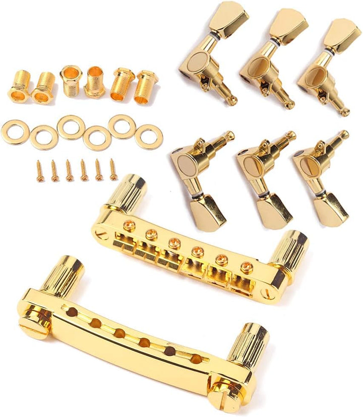 Alnicov Tune-O-Matic-Gitarrensteg und Gitarren-Stimmwirbel, Tuner-Mechaniken, Musikinstrument-Zubehö