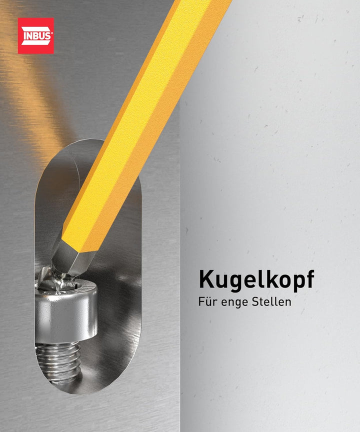 INBUS® 70273 Winkelschraubendreher Set 9tlg, 1.5–10mm, mit ColorGrip bunt & Kugelkopf — Made in Germ