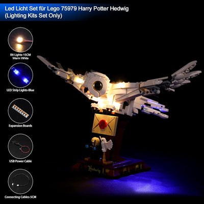 Led Licht Set für Lego Harry Potter Hedwig,Led Dekorations Beleuchtungs Set für Lego 75979 Harry Pot