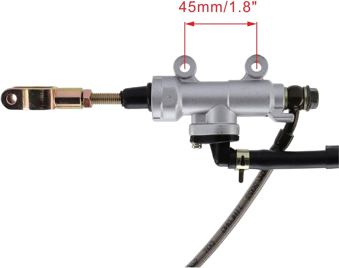 WOOSTAR Hinten Fussscheibe Hauptbremszylinder mit Vorratsbehälter Ersatz für 110ccm 125ccm 150ccm 20