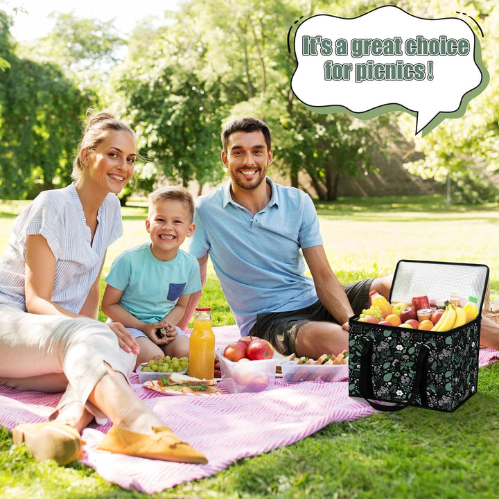Kühltasche 40L Faltbar Picknicktasche Isolierte Picknick-Lunch-Thermotasche mit stabilen Griffen und