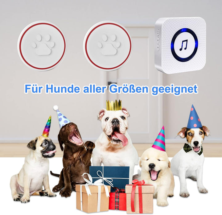 ChunHee Kabellose Hund Türklingel/Haustier Türglocken Sensor Berührt/Empfänger Steckdose 55 Klingelt