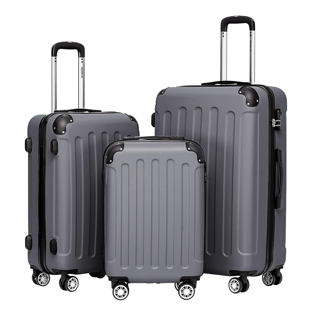 BEIBYE Zwillingsrollen Hardcase Reisekoffer Koffer Trolleys Hartschale in XL-L-M in 14 Farben (Busin