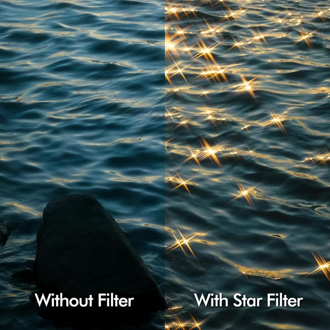 Sternfilter 6 Punkte Starburst für iPhone 17 Pro/Pro Max, Spezialeffekt Kamera Filter Handy [ERFORDE