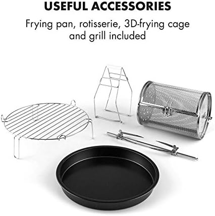 Klarstein VitAir Heissluftfritteuse Fritteuse, 1400 Watt, fett-frei Frittieren + Backen + Grillen +
