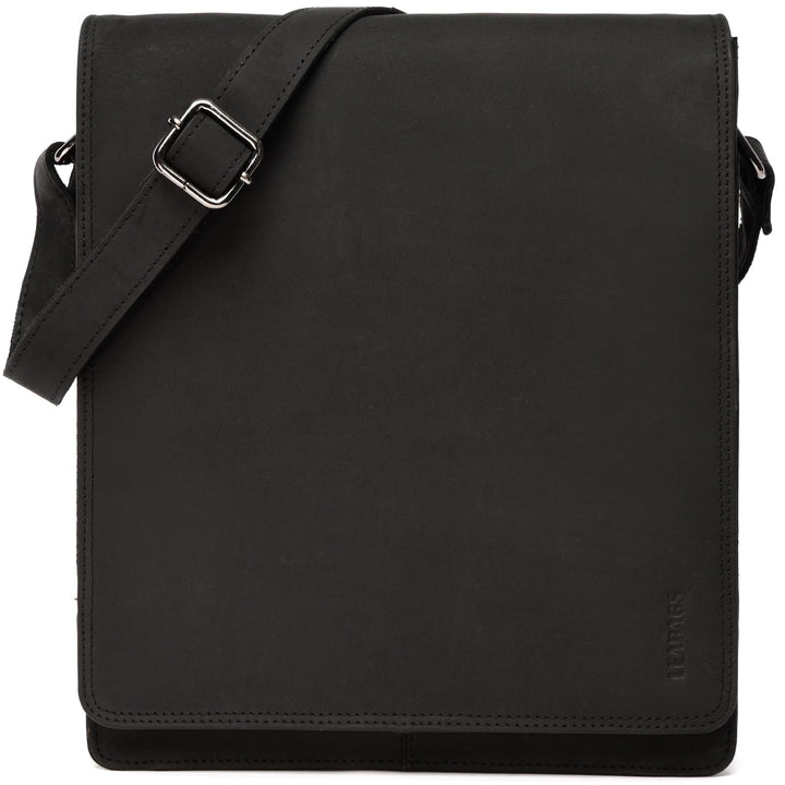 LEABAGS London Leder Umhängetasche – Vintage Messenger Bag aus Echtleder für Damen & Herren – Kleine