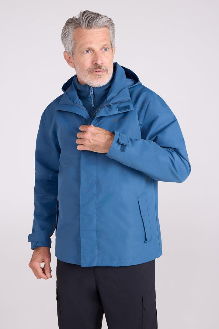 Mountain Warehouse Fell 3-in-1 Herren-Outdoor-Jacke - wasserdichte, atmungsaktive Regenjacke, Multif