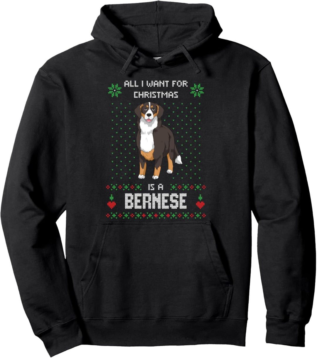 Berner Sennenhund Ugly Christmas Sweater Hund Weihnachten Pullover Hoodie
