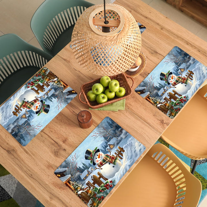 KitchenYeah© Platzsets Abwaschbar 6-Teilig 45x30 cm Tischsets Platzdeckchen rutschfeste Platzset Unt