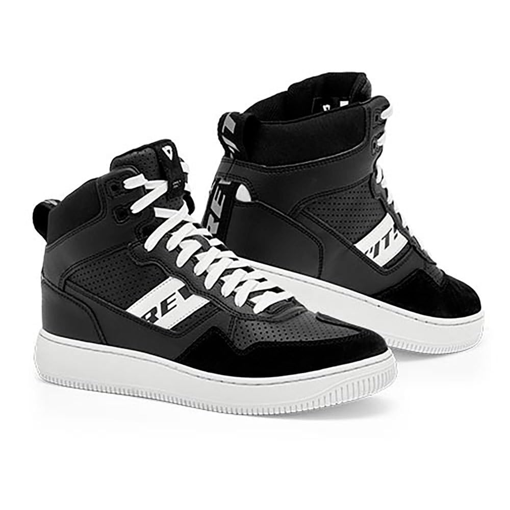 Revit Pacer Motorradschuhe, schwarz/weiss, 46 Schwarz Weiss 46 EU, Schwarz Weiss 46 EU