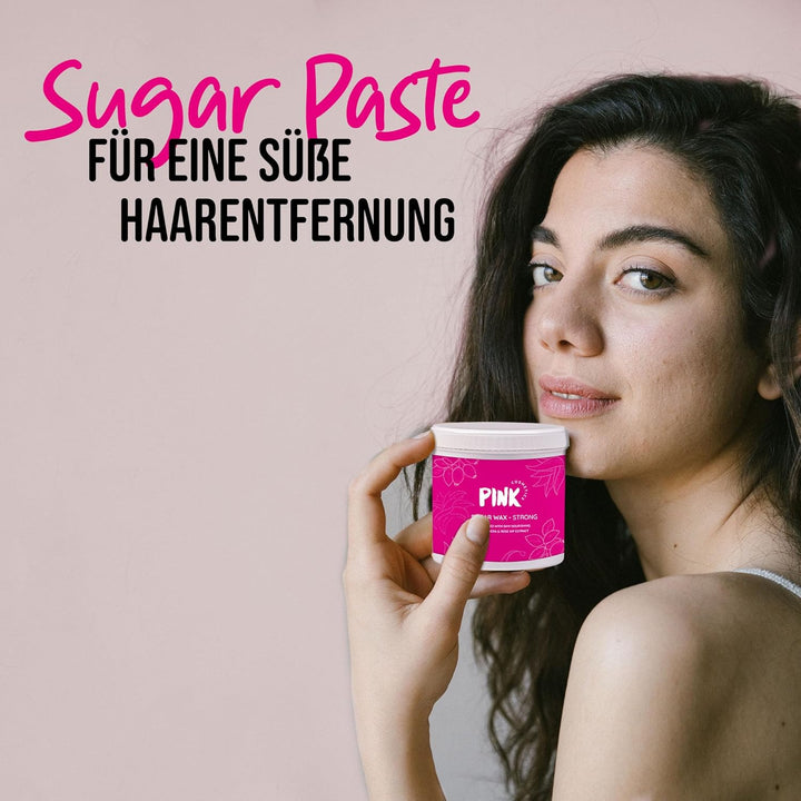 Pink Cosmetics Zuckerpaste Strong Waxing Haarentfernung 500g – Sugar Paste Sugaring Enthaarung für d