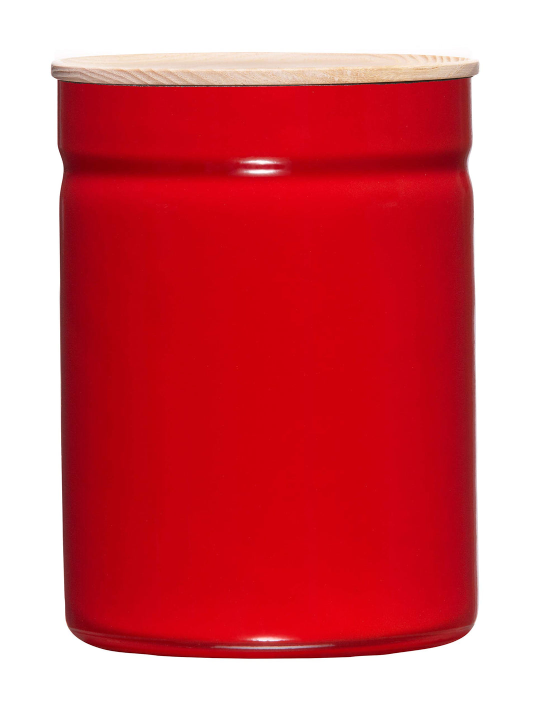 Riess, 2175-213, Vorratsdose mit Eschenholzdeckel ø 18cm, AP TOMATO, Emaille, Vol. (rec.): 2,3 Liter