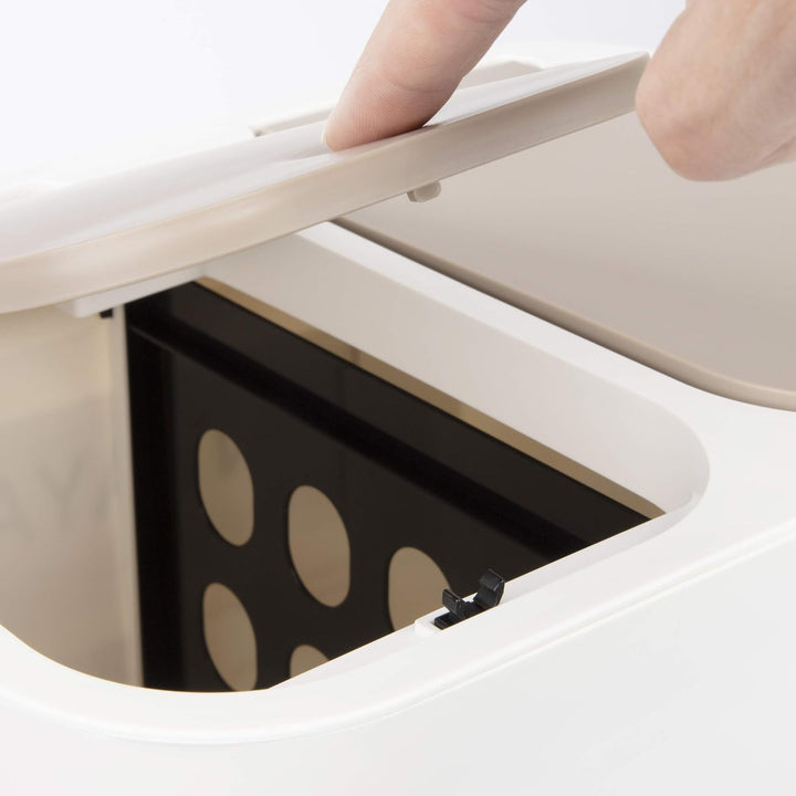 ONVAYA® Mülltrennsystem Ben | Mülltrennung mit mehreren Fächern | Mülleimer in creme-weiss | Abfalle