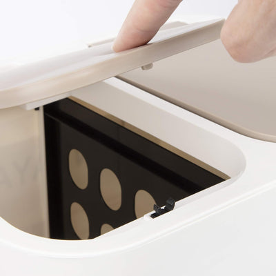 ONVAYA® Mülltrennsystem Ben | Mülltrennung mit mehreren Fächern | Mülleimer in creme-weiss | Abfalle