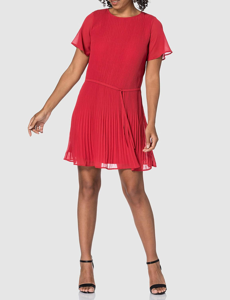 Noppies Studio Damen Dress Ss Selsa Kleid 36 American Beauty - P706, 36 American Beauty - P706