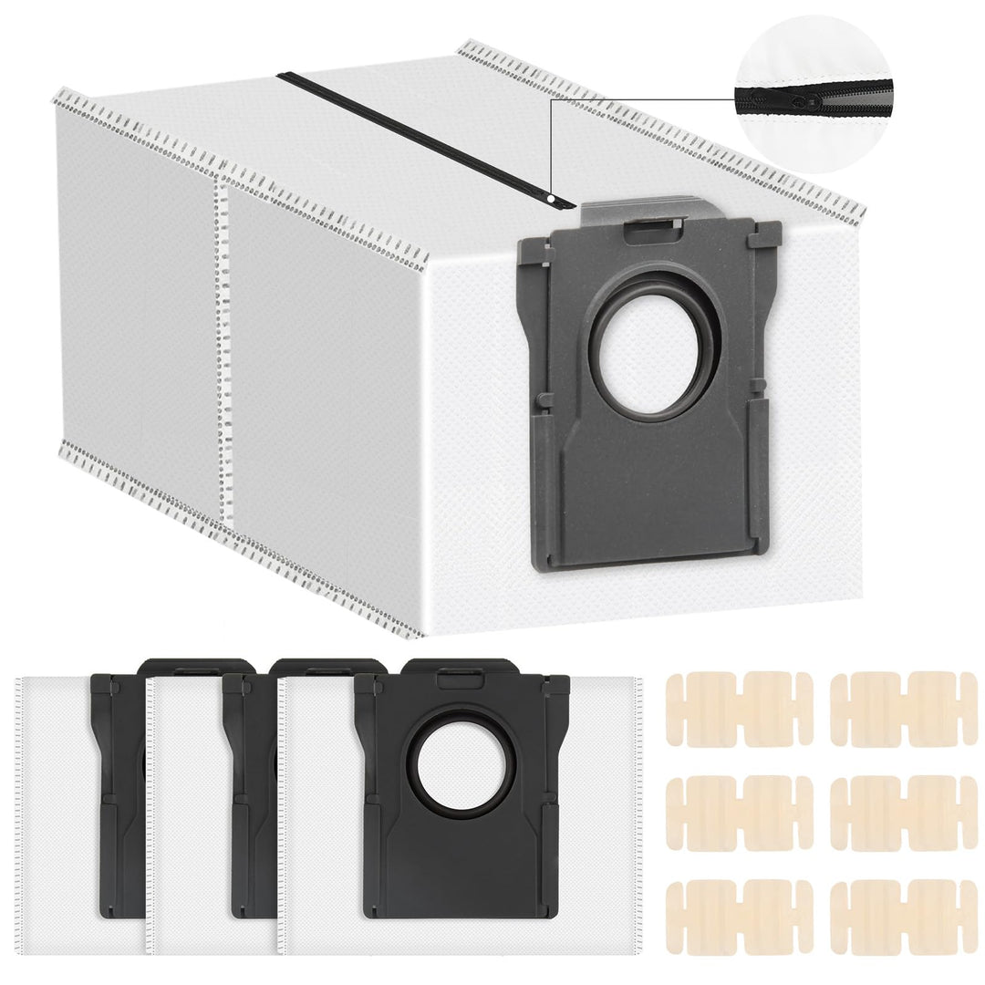4 Stück Wiederverwendbar Staubbeutel Zubehör für Dreame X50 Ultra Complete / X40 Ultra Complete / L1
