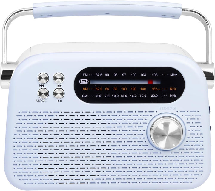 Trevi RDA 70 BR Tragbares kabelloses Multiband-Radio FM AM SW mit USB, Micro SD, MP3 und wiederaufla