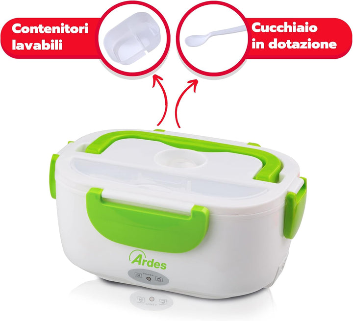 ARDES - AR1K01G Tragbarer elektrischer Speisenwärmer, Warmhaltebehälter für Lebensmittel - Lunch Box