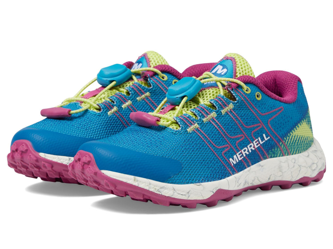 Merrell Mädchen Moab Flight Low A/C Sneaker 29 EU Teal Lime Fuchsia, 29 EU Teal Lime Fuchsia
