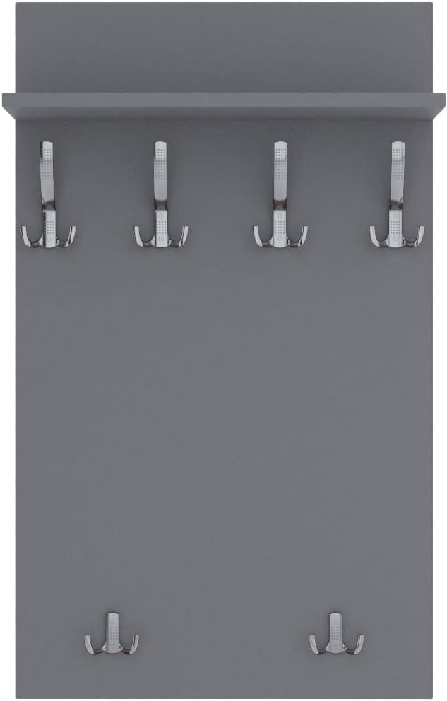 AKKE 100x60 | MAXI Garderobenpaneel Wandgarderobe Garderobe Wandpaneel Kleiderstange CHROM | LIGHT G