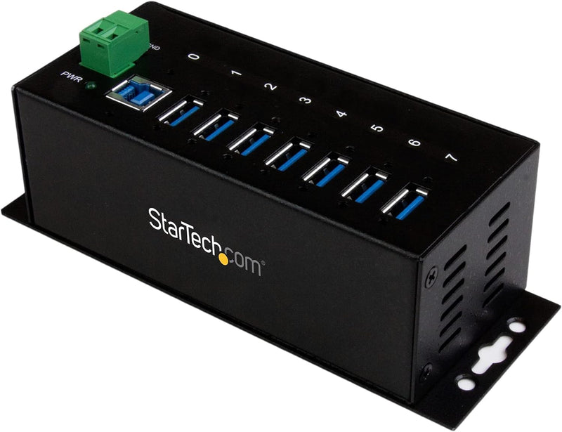 StarTech.com Industrieller 7 Port USB 3.0 Hub mit Überspannungsschutz - USB Hub zur Klemmleisten / D