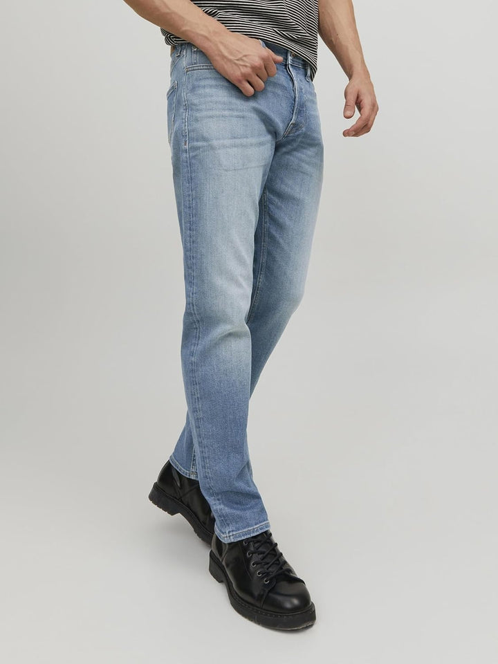 JACK &amp; JONES Male Tapered Fit Jeans JJIMIKE JJORIGINAL JOS 011 NOOS Tapered Fit Jeans 27W / 32L Blue