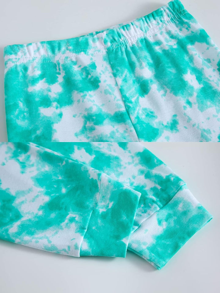 LOLPIP Mädchen Pyjamas 100% Baumwolle Schlafanzug für Kinder Schlafkleidung Langarm 4 Stück Set 1-12