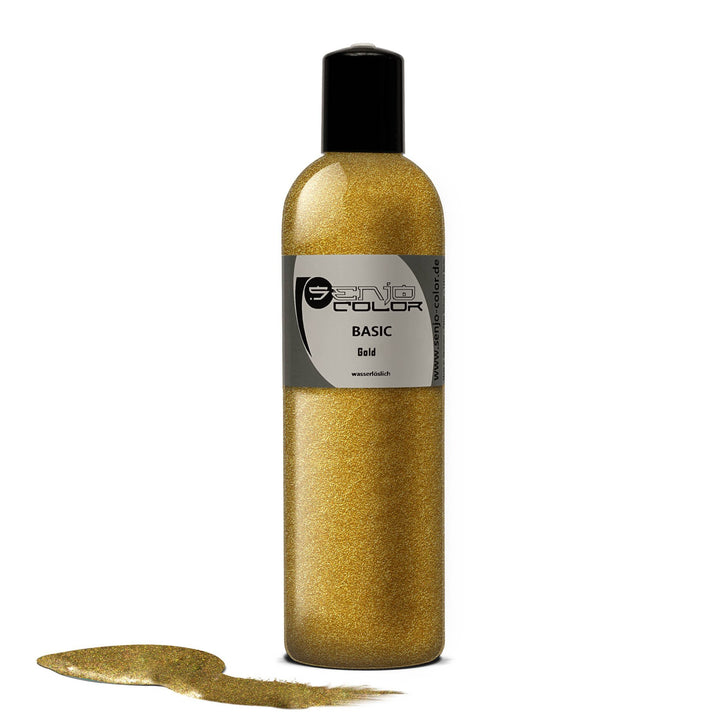 Senjo Color Basic Bodypainting Farbe gold metallic I Kosmetische Körperfarbe parabenfrei I Liquid fü