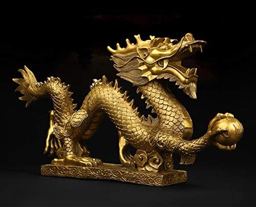 Zerodis Feng Shui Ornament Ornaments Craft Home Office Messing Good Luck Dragon Chinese Dragon Statu