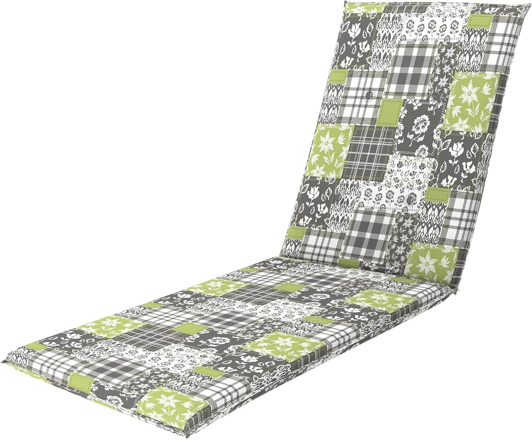 Doppler / Rollliege Living/Gartenliege Auflage/Rollliege/ca. 195 x 60 x 6 cm/Blumen Kariert, Blumen